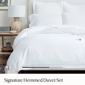 Boll & Branch hemmed duvet cover. FULL/ QUEEN